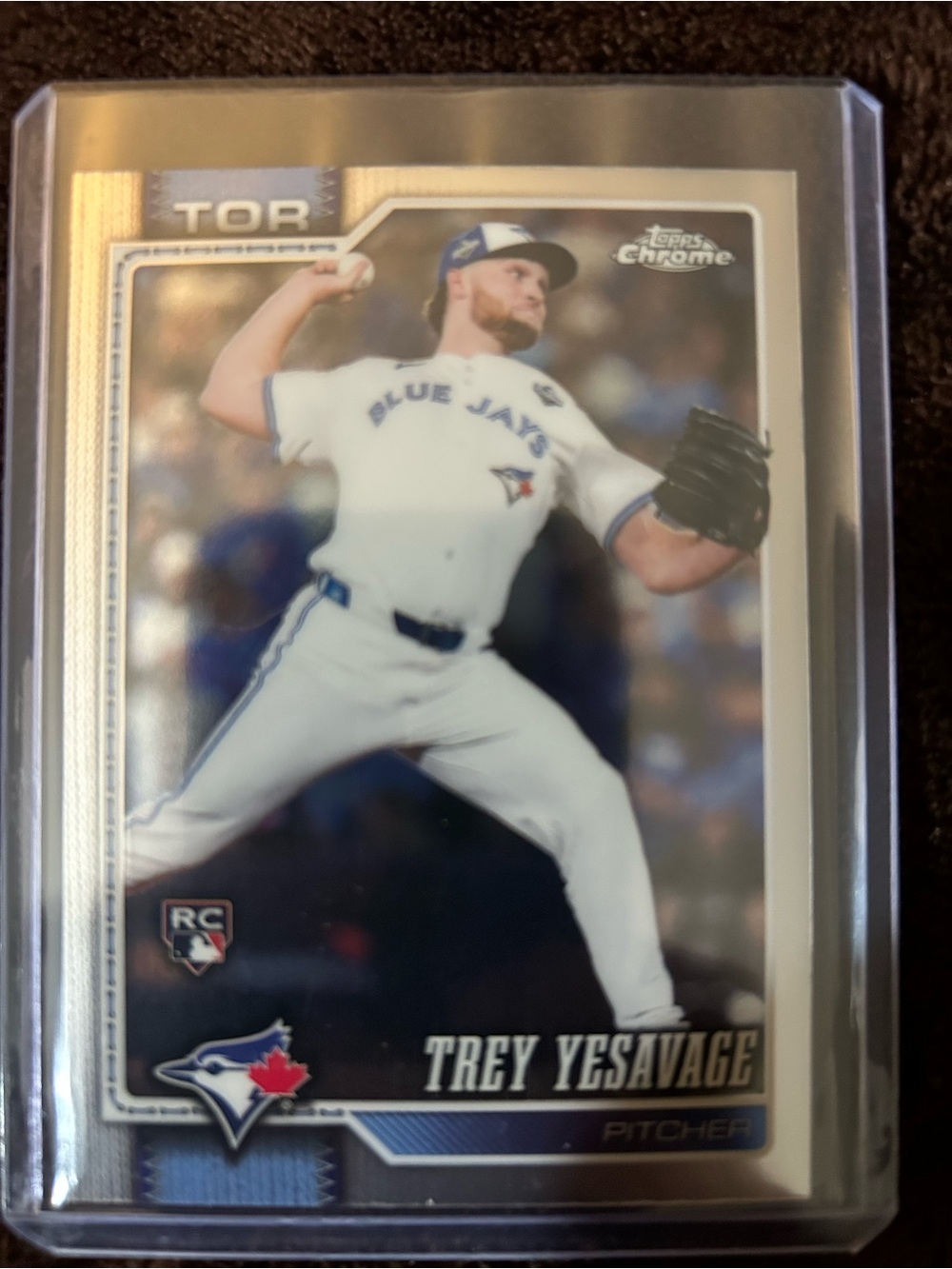 Topps Chrome Trey Yesavage Baseball Card - White, Blue